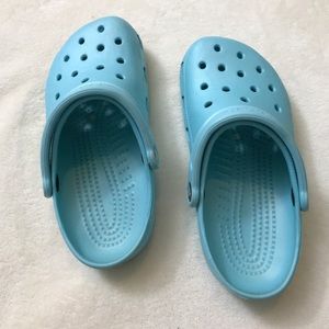 Ice blue Crocs